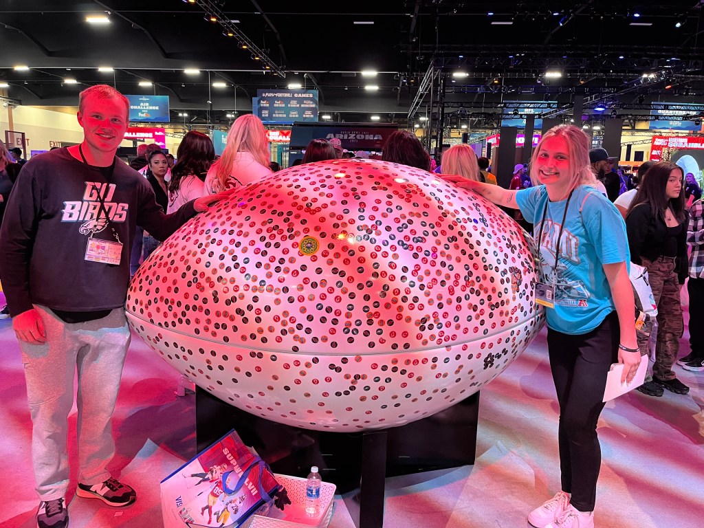 Jakub Mueller and I working at the NFL Expereince. 